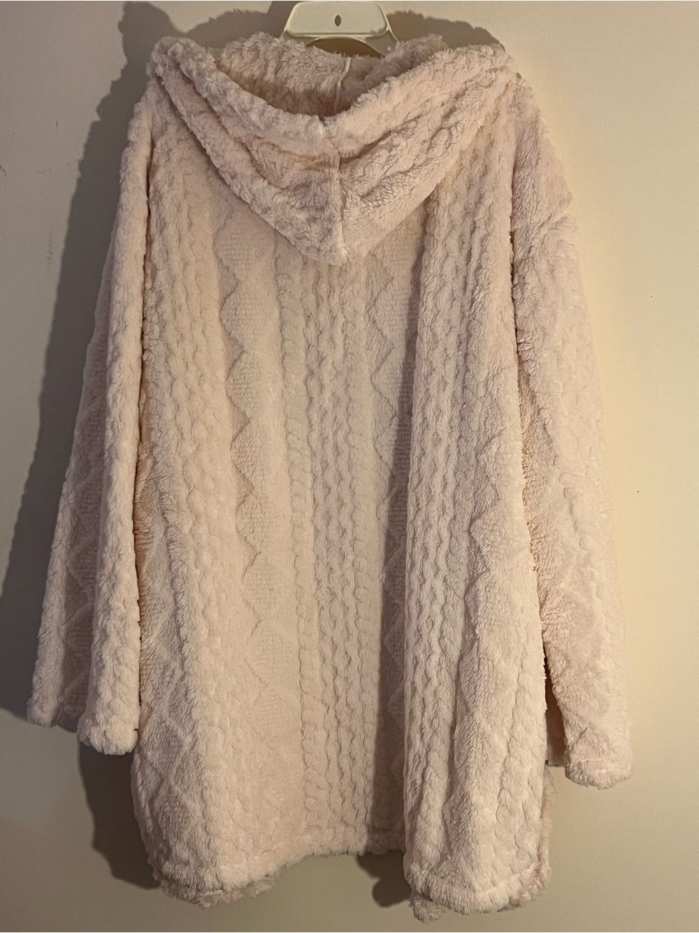 Women's Cream Sherpa Hood Teddy Jacket - Picture 6 of 7
